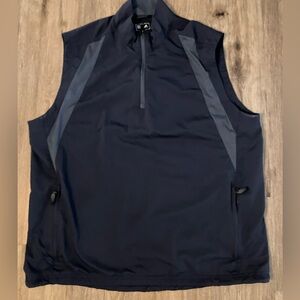 ADIDAS Men's 1/4 Quarter Zip Golf Vest.  Navy Blue.  Men's XL.